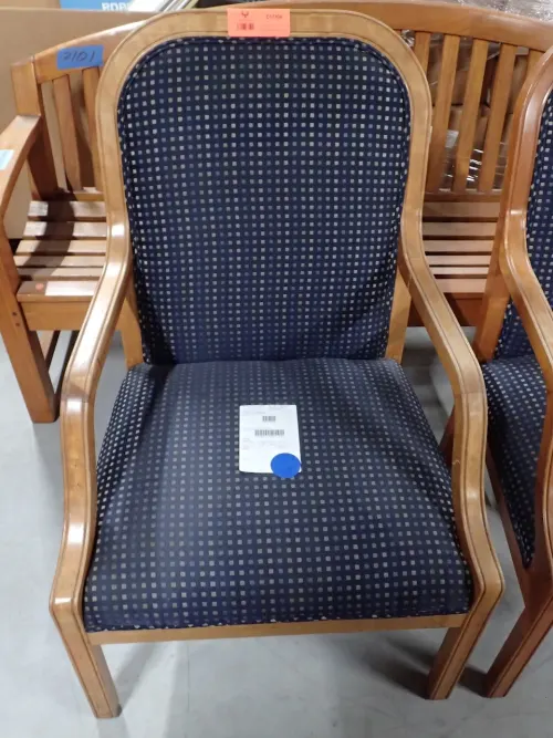 (2) Wooden Upholstered Chairs