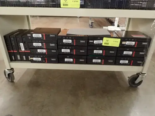 (17) Assorted Lenovo ThinkCentre Mini Computers (Hard Drives Removed)