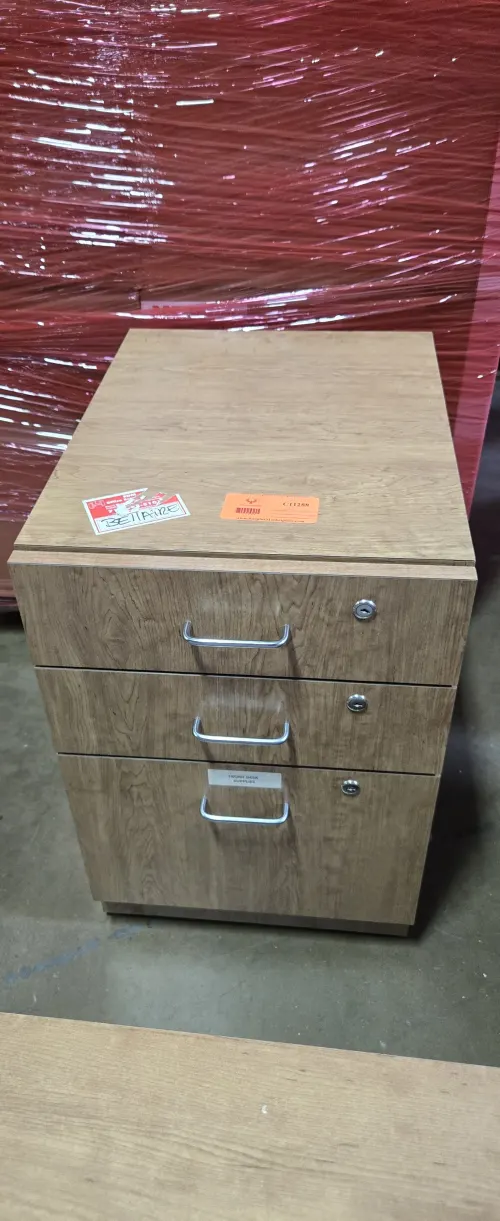 (1) Rolling Wooden File Cabinet