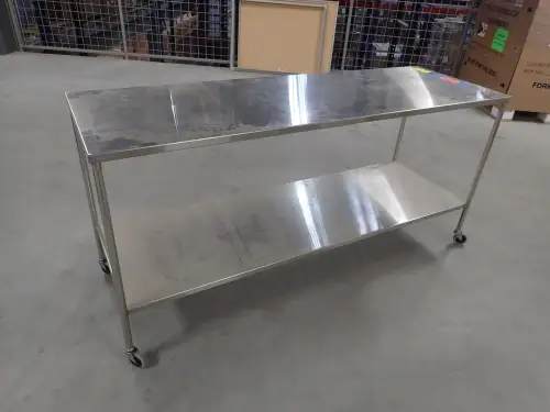 Stainless Steel Table on Casters 72" x 24"