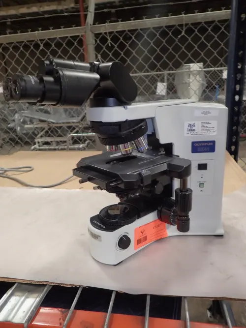 (1) Olympus BX41 Microscope With (3) Objectives