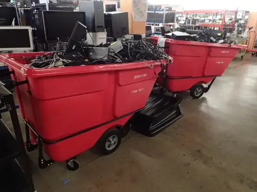 (2) Rolling Containers of E-Scrap