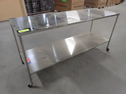 Stainless Steel Table on Casters 72" x 24"