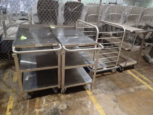 (4) Assorted Stainless Steel Carts