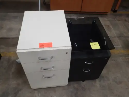 (2) Pedestal File Cabinets on Wheels