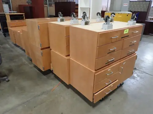 (20) Assorted Cabinets On Casters And Carts