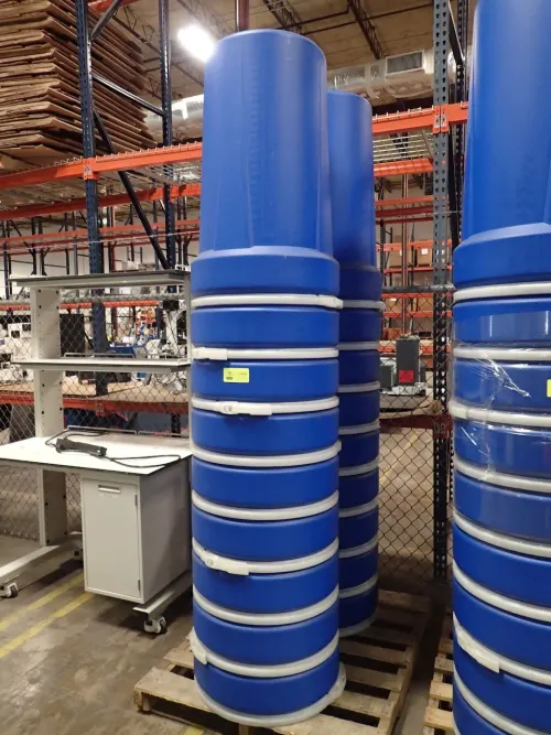 (18) Plastic Stackable Trash Cans