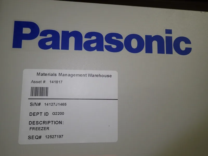 (1) Panasonic VIP Plus Series Lab Freezer | Surplus Marketplace