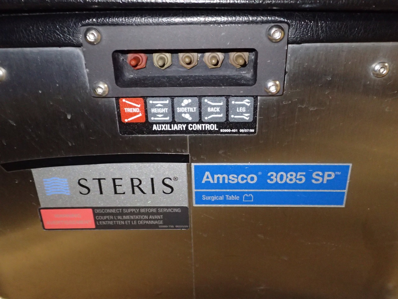 (1) Steris Amsco 3085 SP Surgical Table Surplus Marketplace