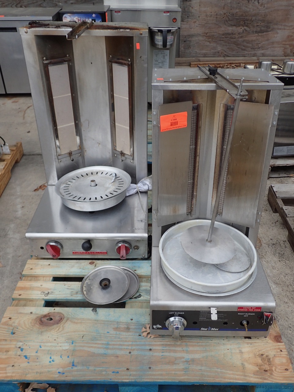 Counter Rotating Gyro (2) Vertical Rotating Gas Gyro Broilers | Surplus Marketplace