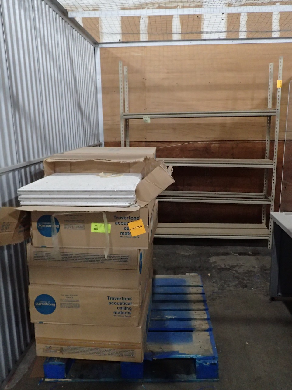 (9) Boxes Armstrong Ceiling Tile & Metal Rack | Surplus Marketplace