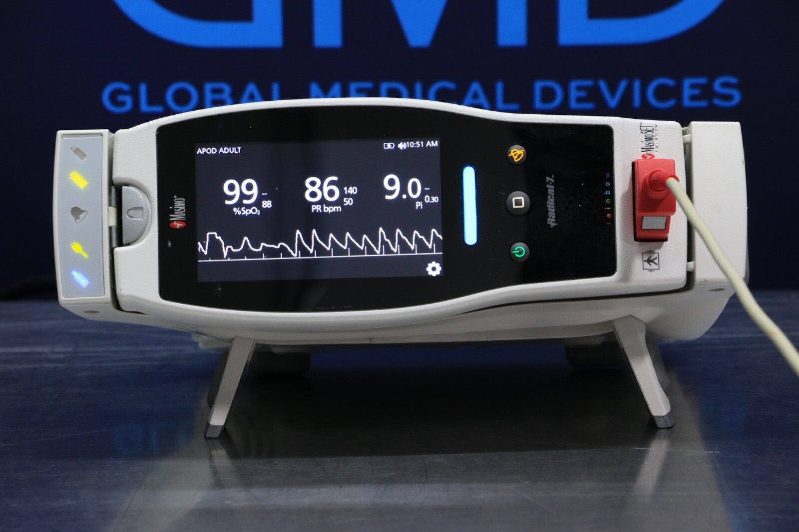 Oxymètre De Pouls Masimo Radical-7 RAINBOW - Pour Pièces Ou Réparation, Câble Capteur Manquant