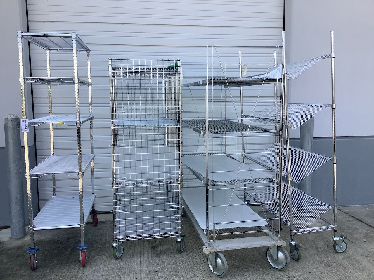 (4) Stainless Steel Racks on Wheels | Surplus Marketplace