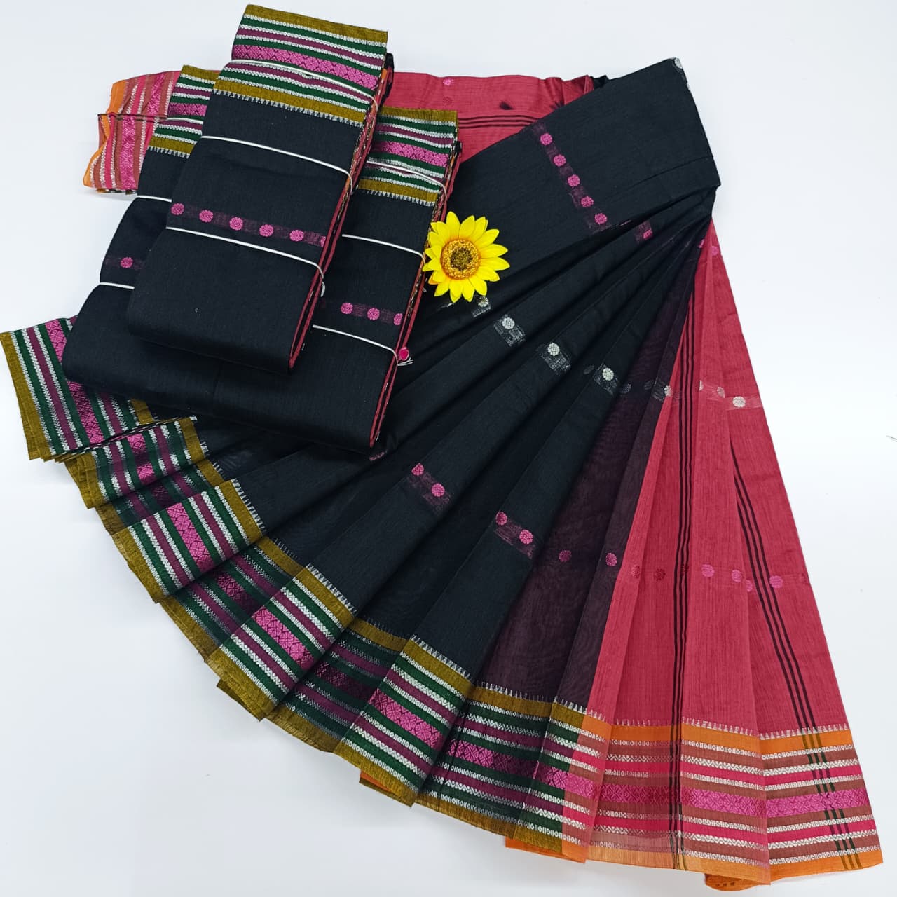 KORVAI BORDER SILK COTTON SAREES_Blue