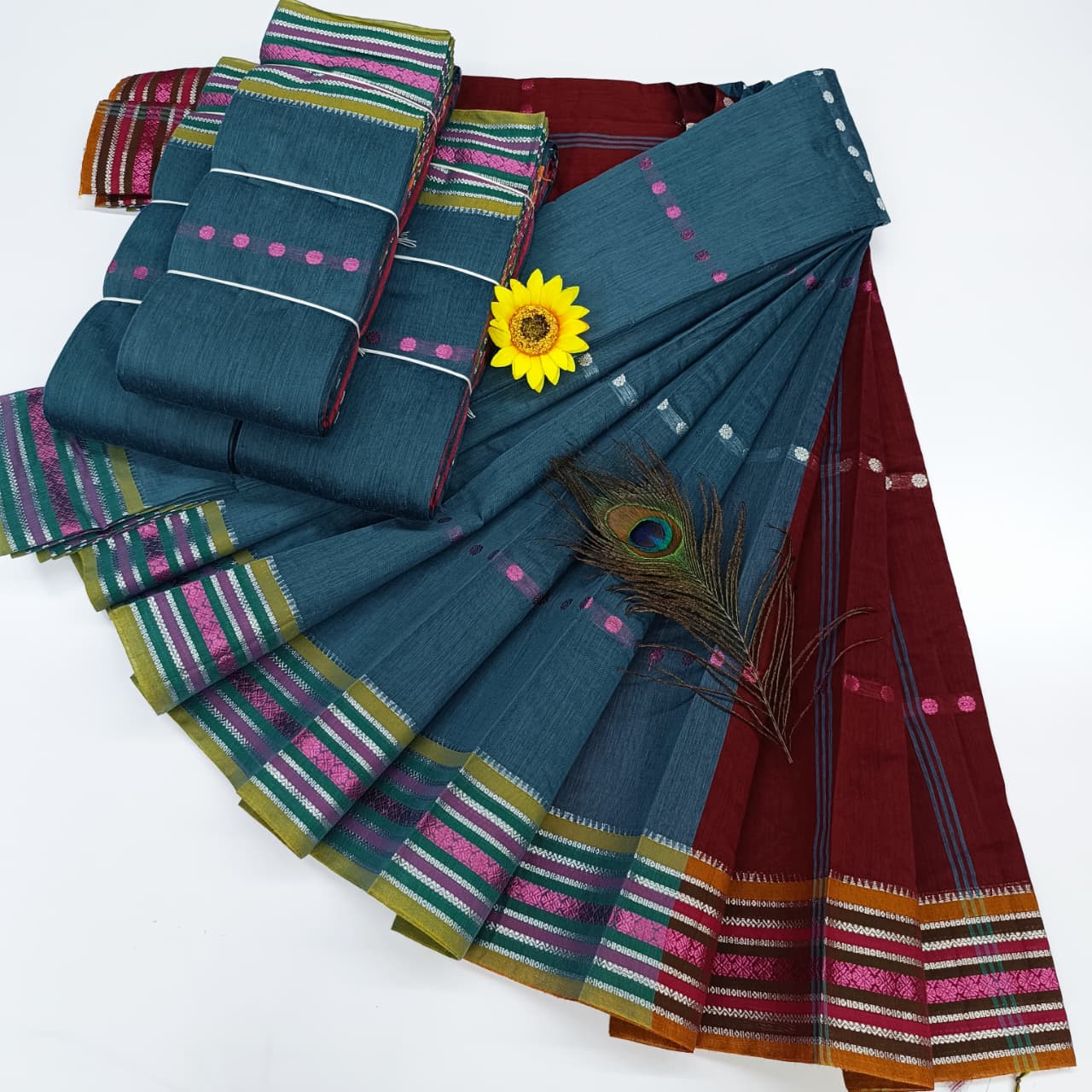 KORVAI BORDER SILK COTTON SAREES_Grey