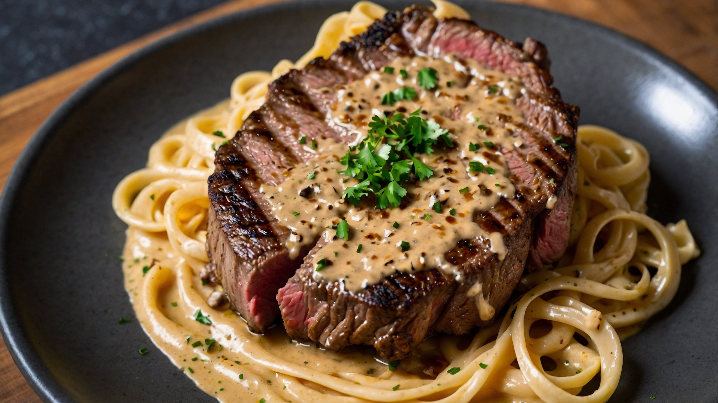 Creamy Cajun Steak Alfredo