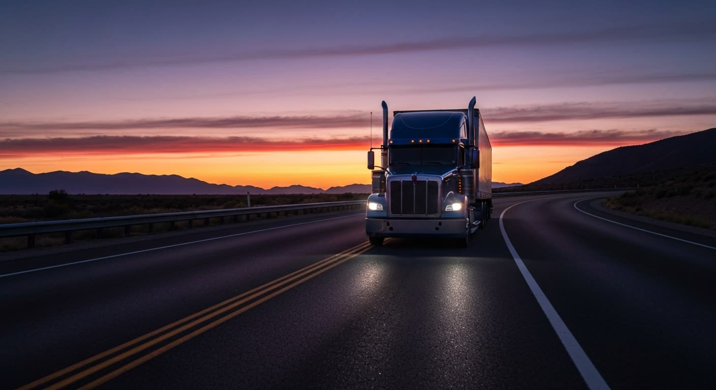 Semi truck on American highway