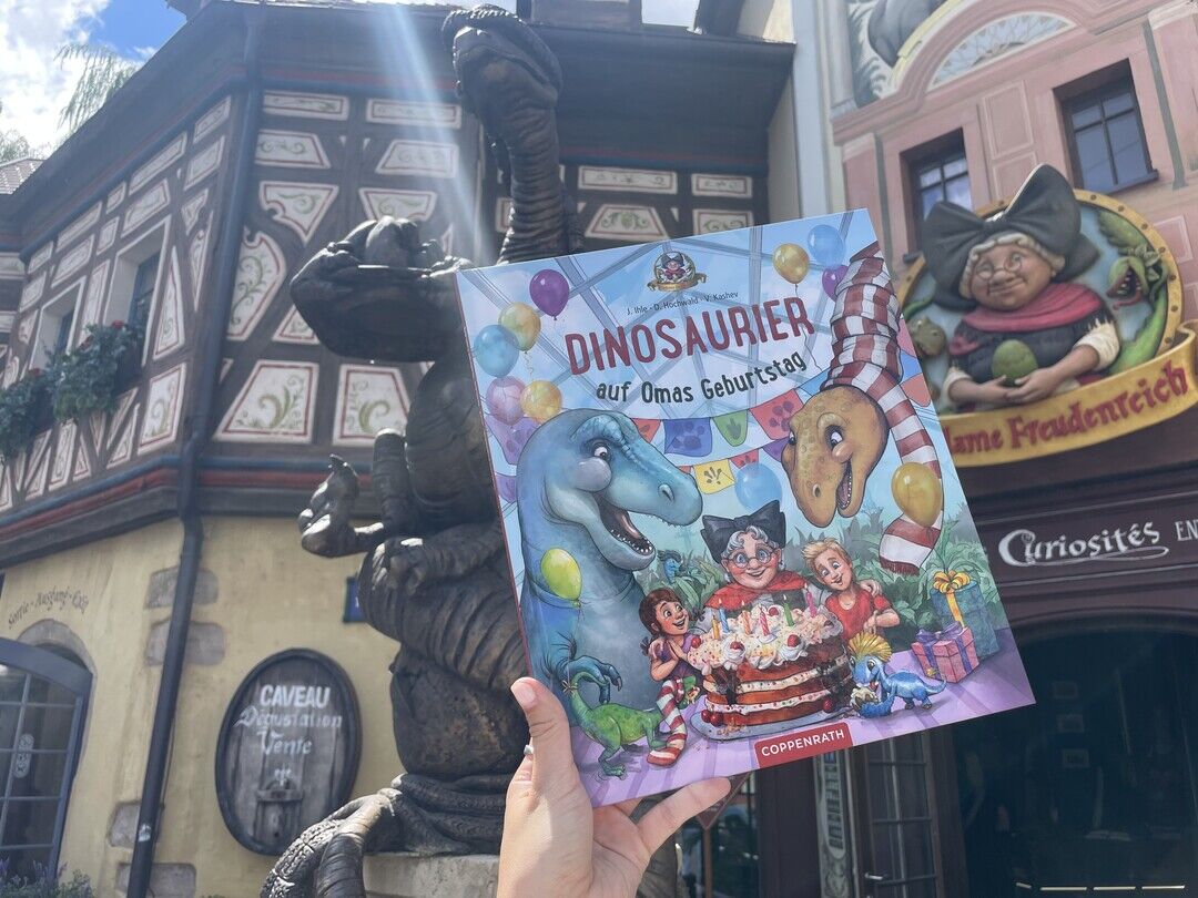 Dinosaurier auf Omas Geburtstag
