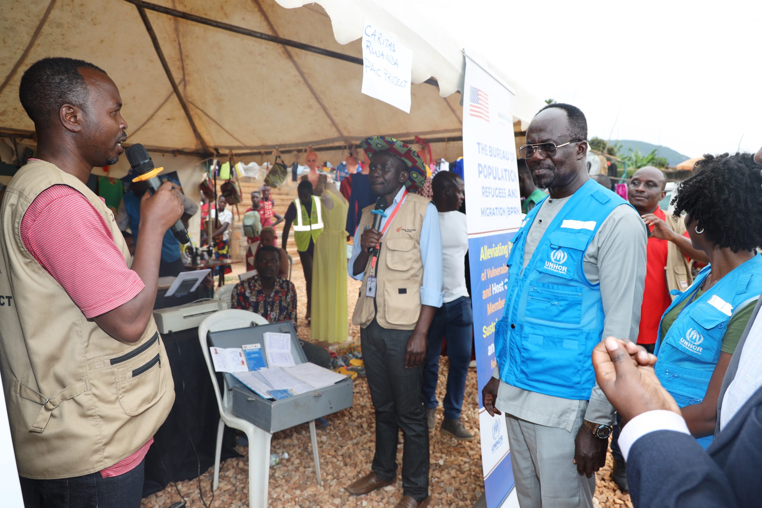 Caritas Rwanda joined the other partners implementing in Nyabiheke and Kiziba camps in the exhibition