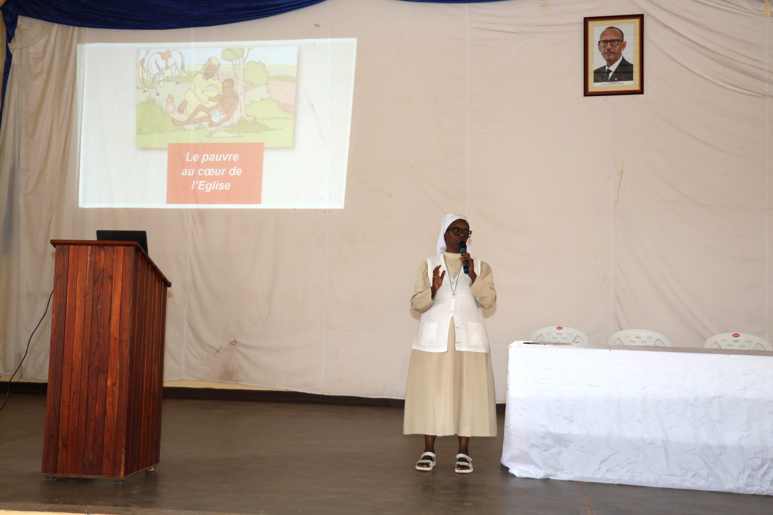 Sister Gaudiose, during her presentation.