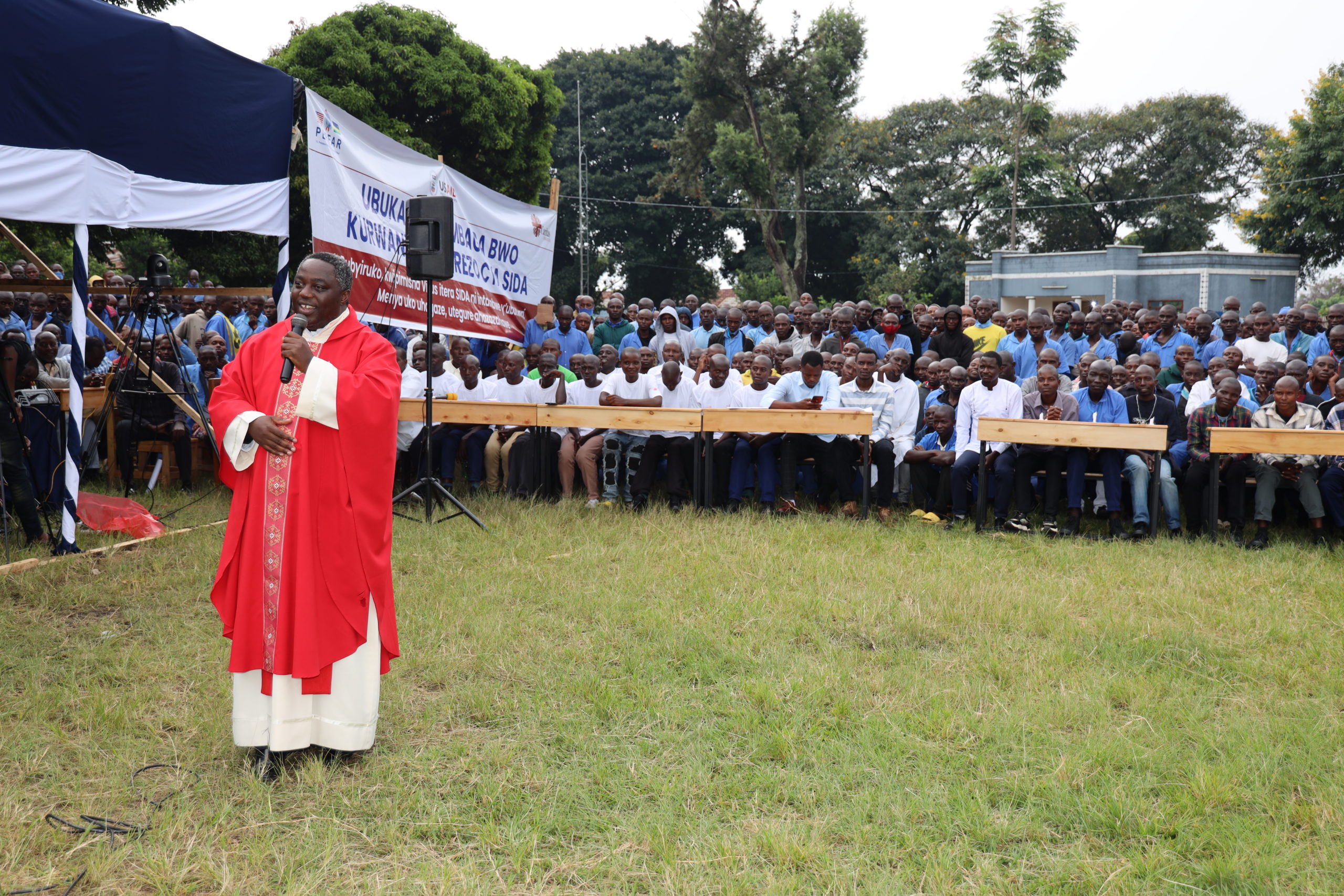 Abbé Eugène Niyonzima delivered a message of hope.