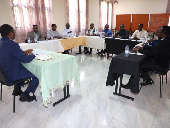 The Directors of the diocesan Caritas a meeting with the Secretary General of Caritas Rwanda during the 28th General Assembly of Caritas Rwanda.