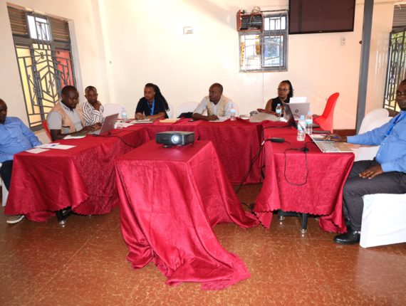 Project orientation meeting of Caritas Rwanda staff who will work on this project, to equip them with the information needed for implementation.