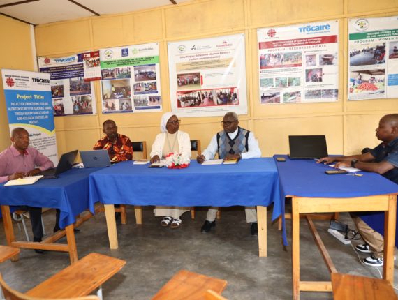 Caritas Gikongoro and Caritas Rwanda team during the meeting.
