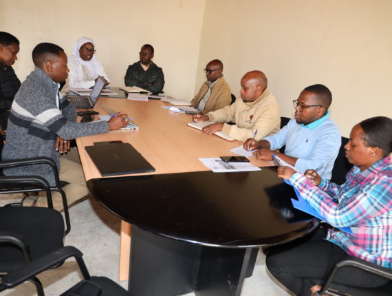 Caritas Kabgayi and Caritas Rwanda team in meeting.