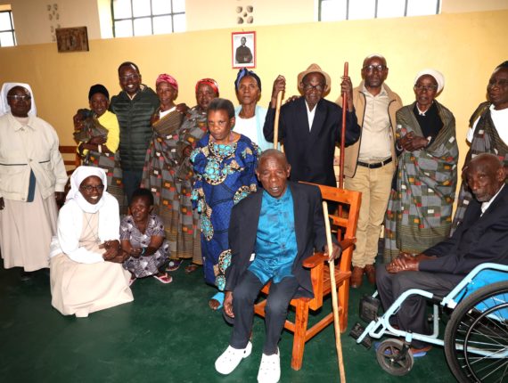The Caritas Kabgayi and Caritas Rwanda joint team visited the elderly people who are assisted at Home Saint Joseph Kabgayi.
