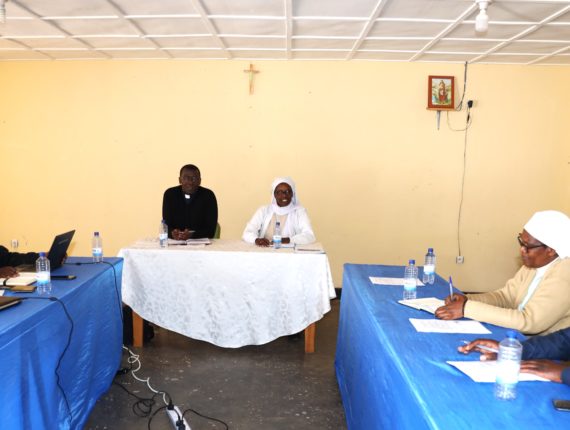 The Caritas Rwanda and Caritas Ruhengeri team during the collaborative meeting, 07/25/2024.