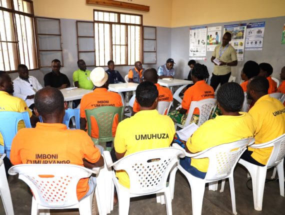 Meeting of USAID Rwanda team, Rubavu District educational officials and volunteers.