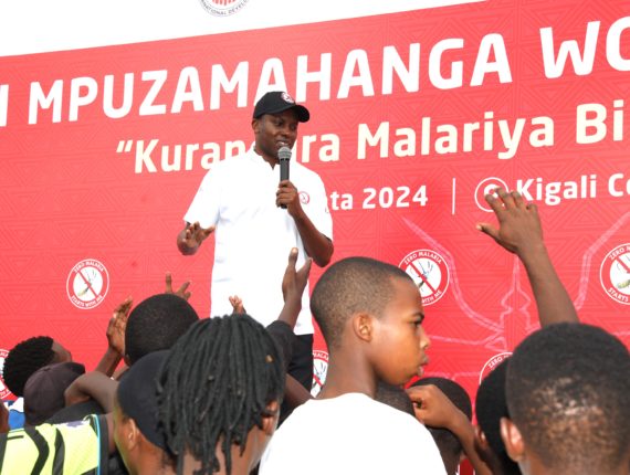 Father Oscar Kagimbura, Secretary General of Caritas Rwanda, addressing the participants.