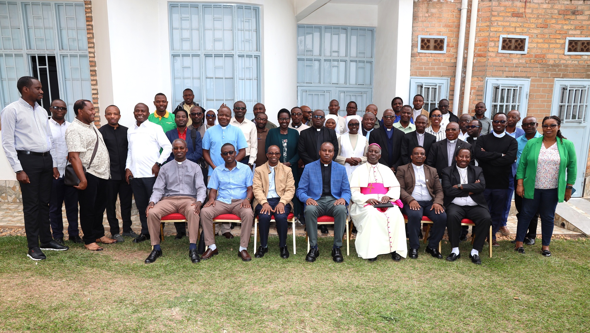 Group photo - Meeting of Diocesan Caritas on strengthening strategies for the  Charity Month - Butare Diocese.