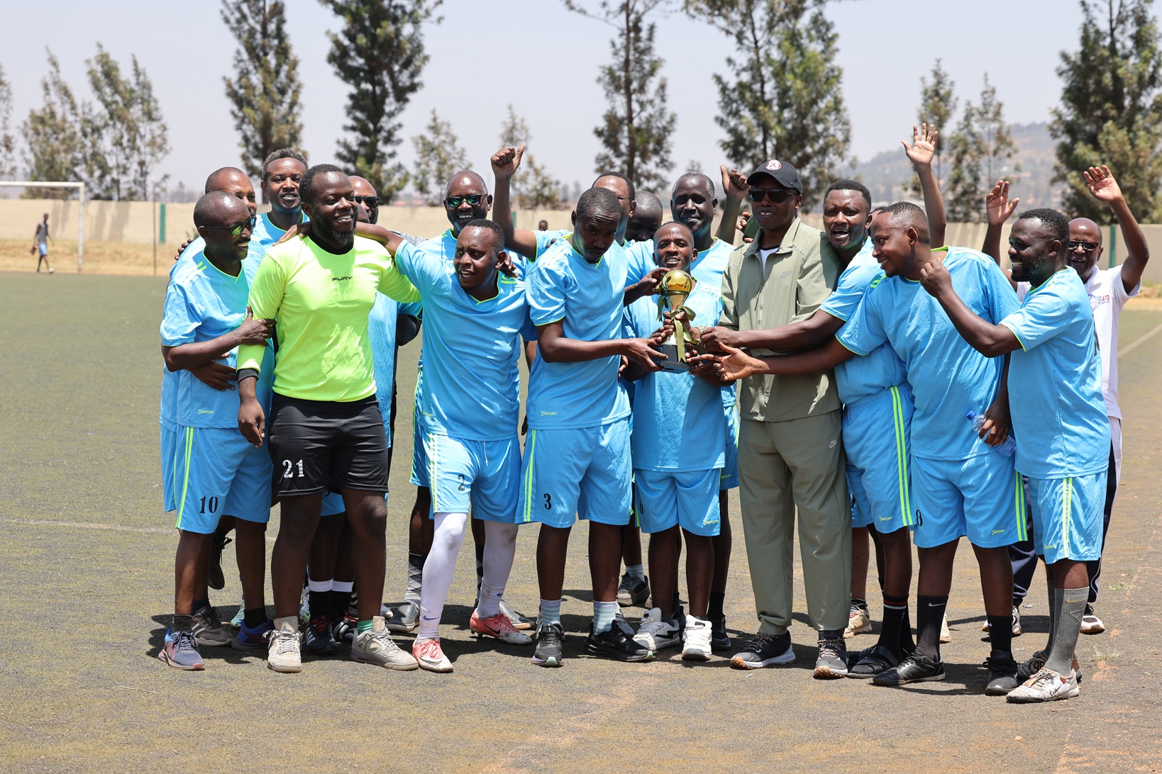 The Igire-Gimbuka football club, celebrating the victory.