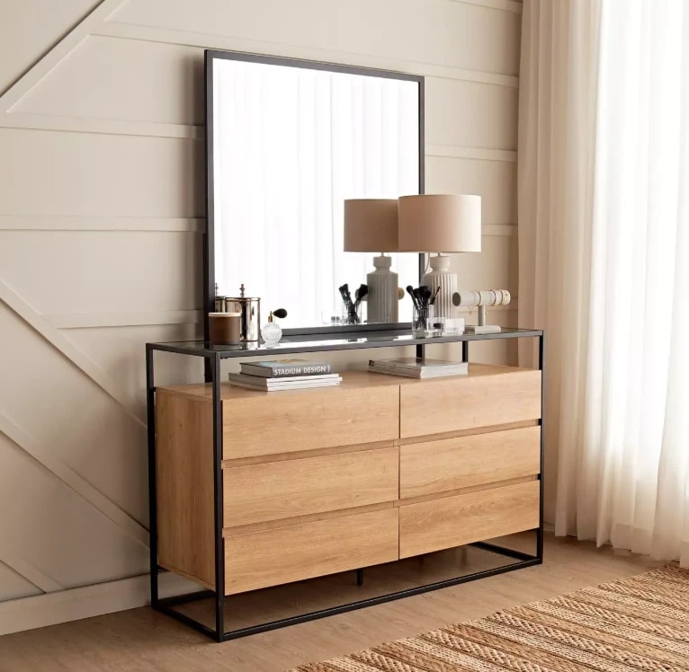 طقم غرفة نوم كوين 5 قطع – 160×200 سم | تصميم مودرن وجودة عالية لغرفة نوم متكاملة 8
