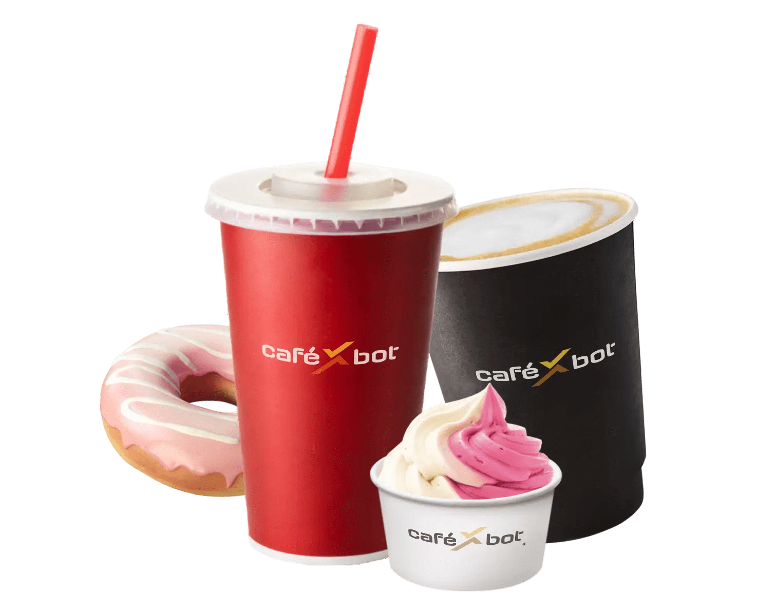 robot cafe Cups and Food