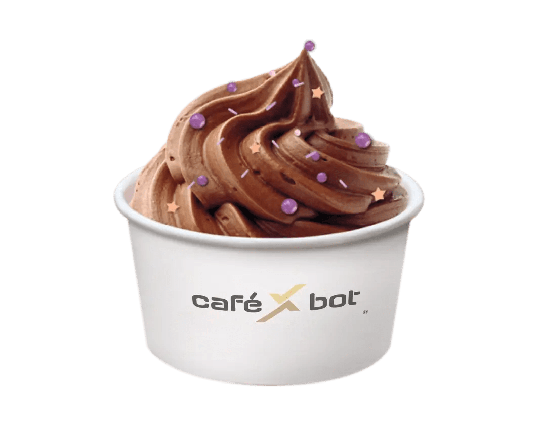 choco ice cream robot cup