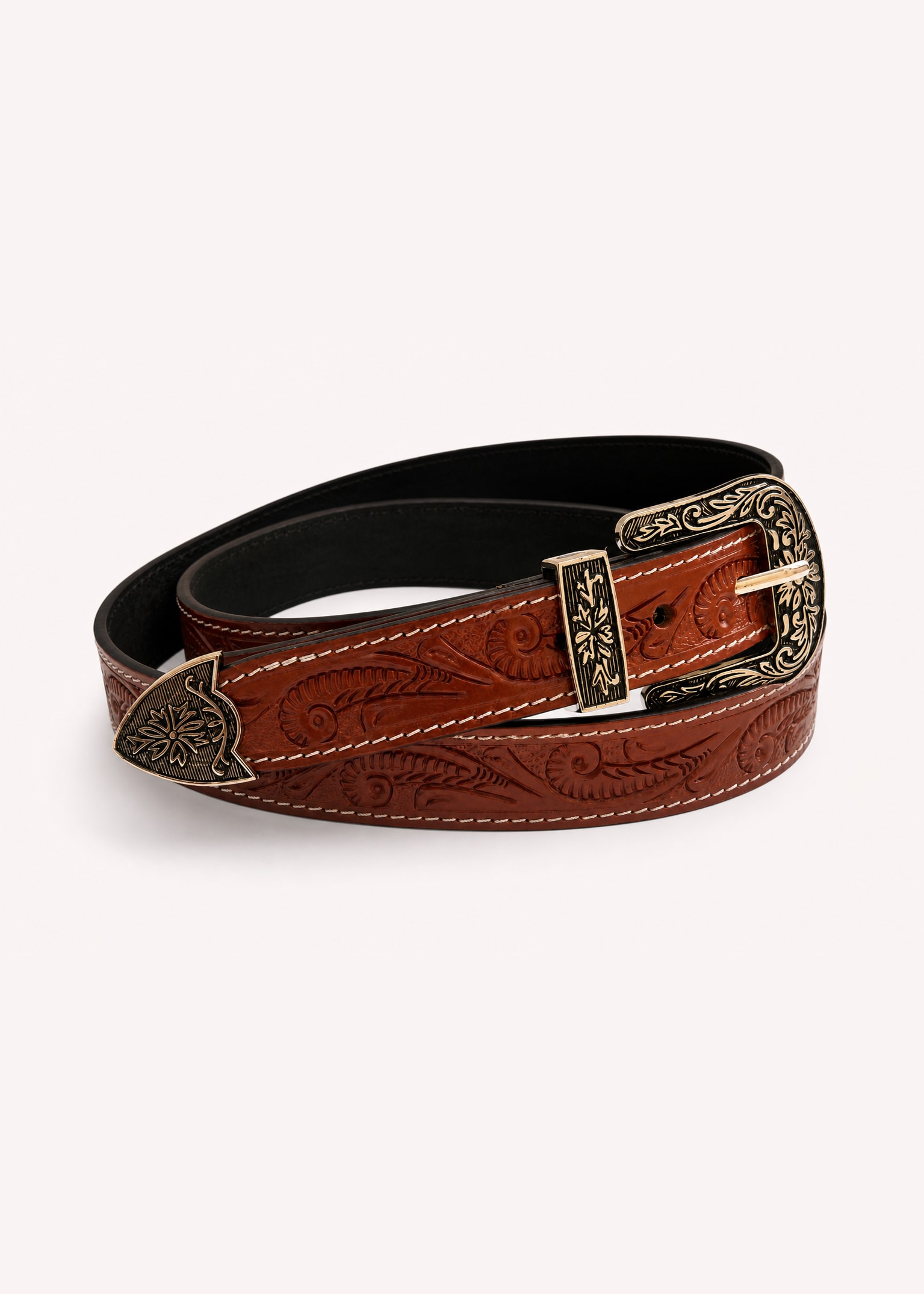 The Rancher Tooled Belt view 2