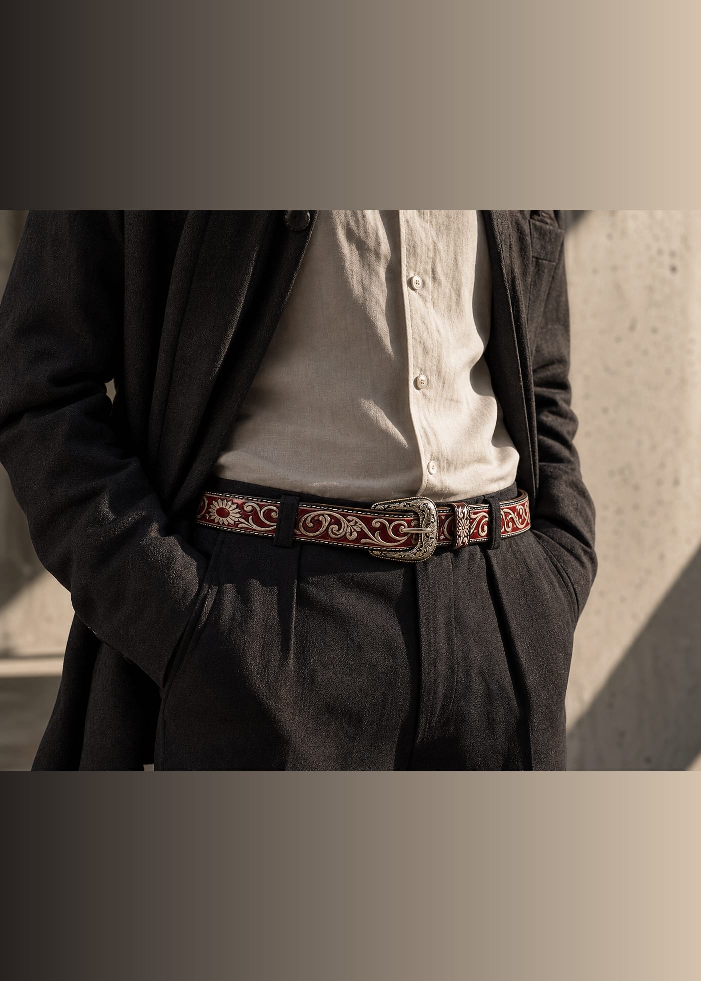 The Renegade Tooled Belt view 4
