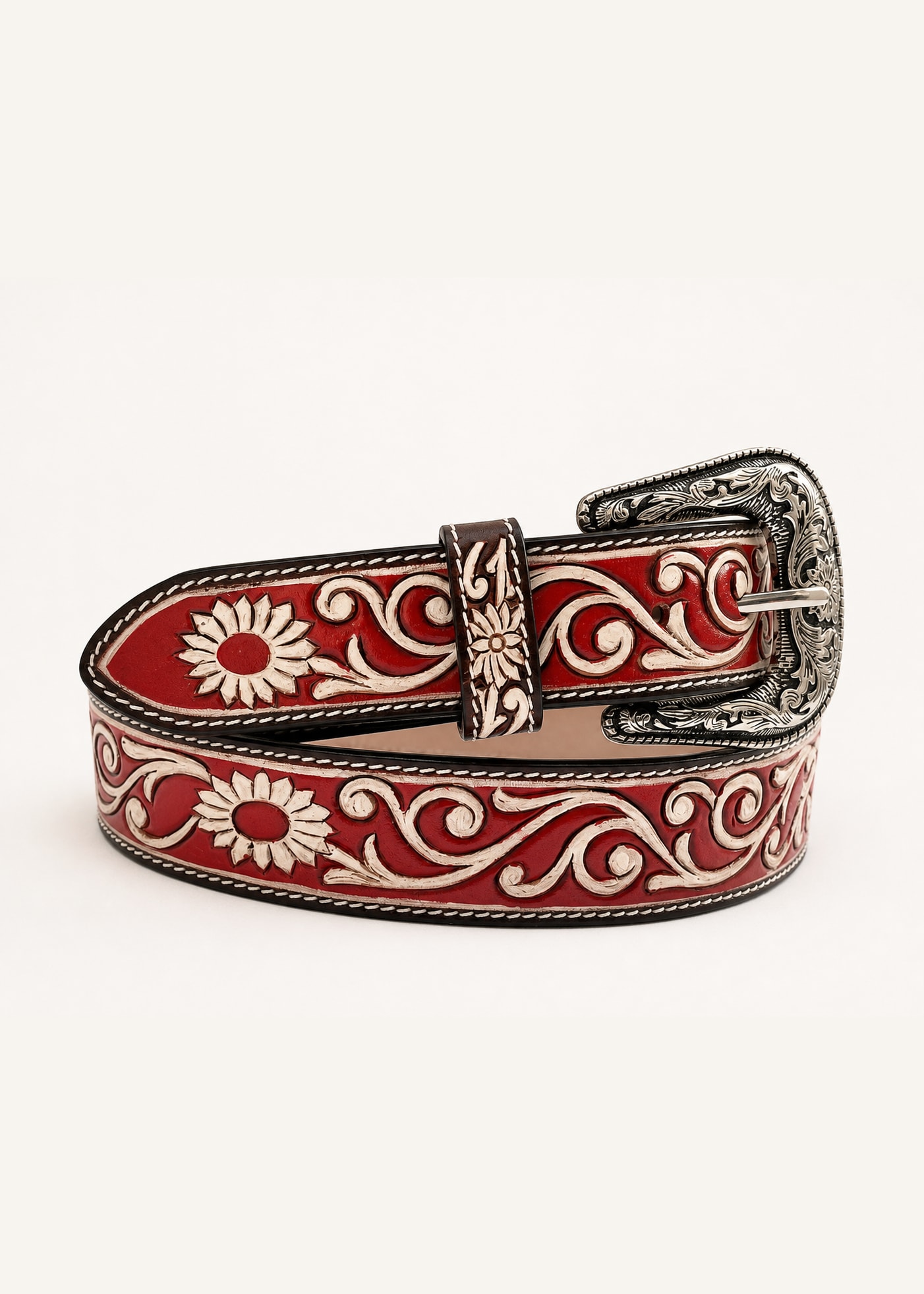 The Renegade Tooled Belt view 1