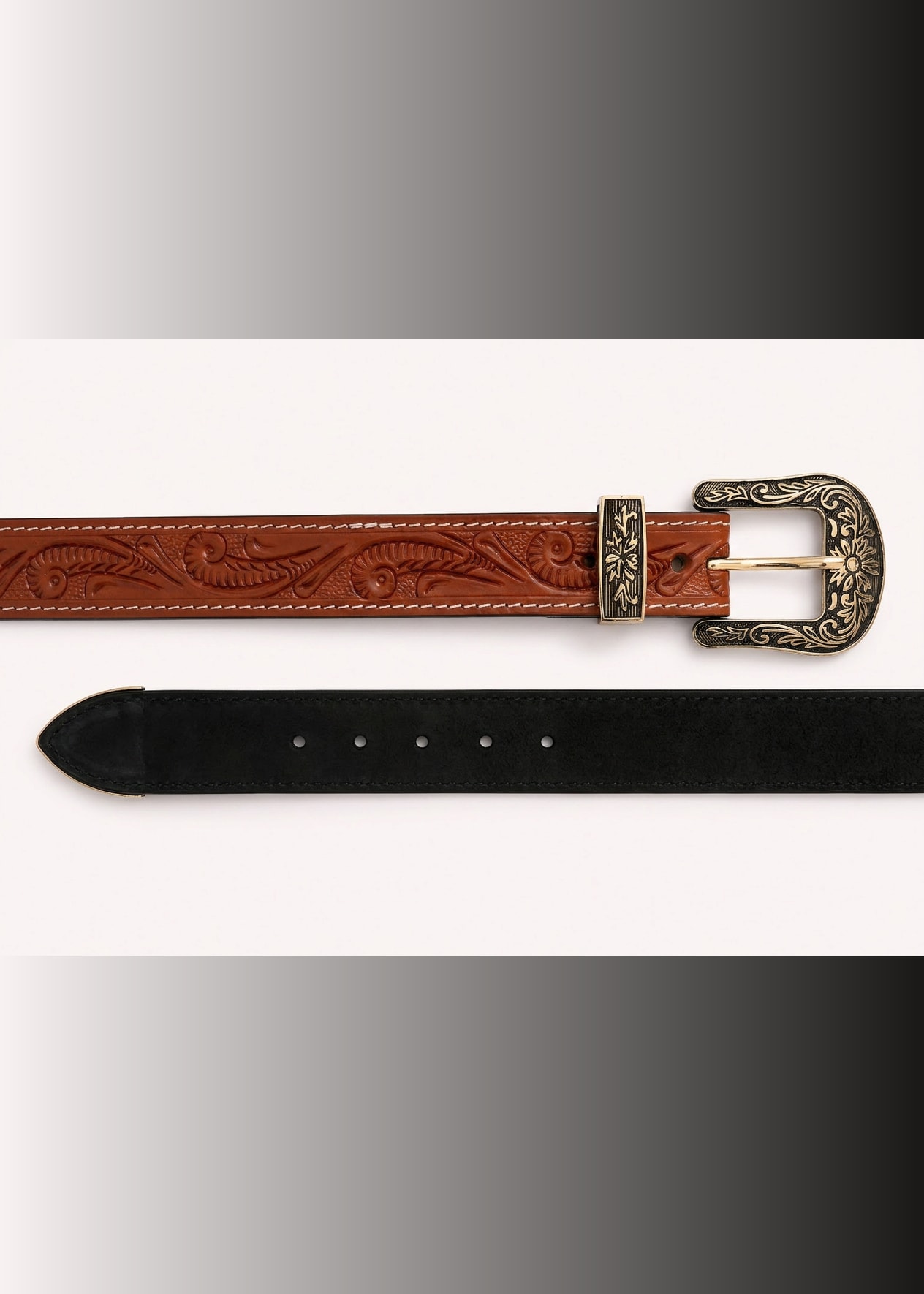 The Rancher Tooled Belt view 3