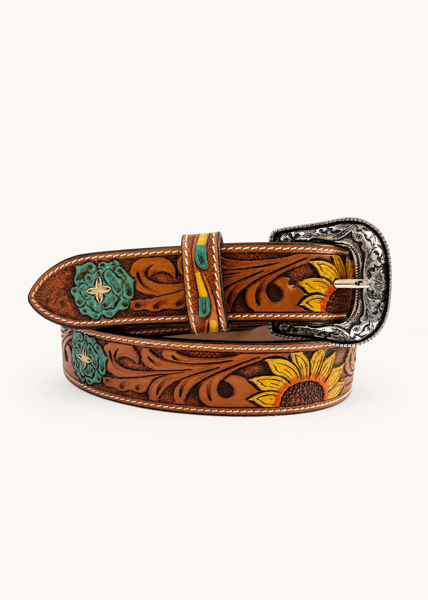 The Sedona Tooled Belt view 1
