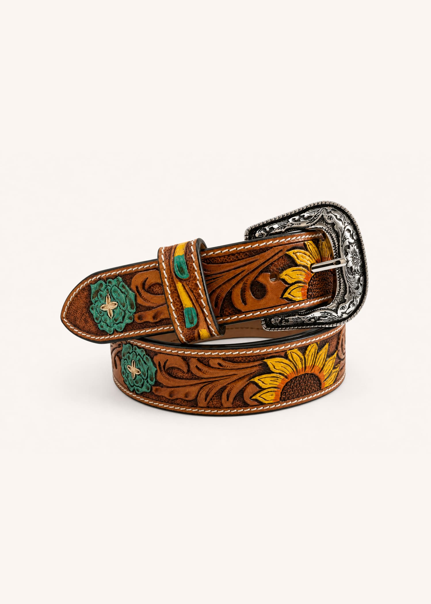The Sedona Tooled Belt view 2