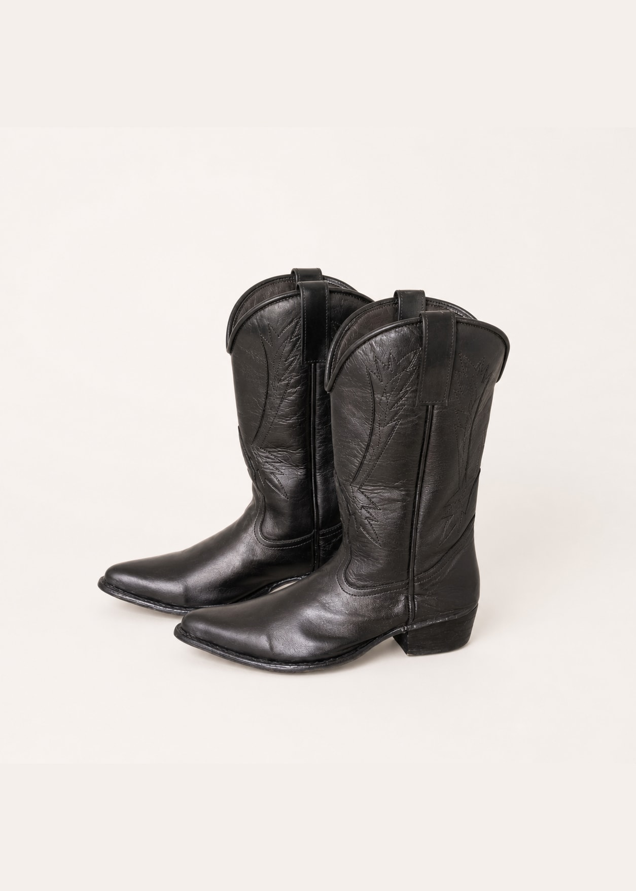 The Ranger Black Leather Cowboy Boot view 1