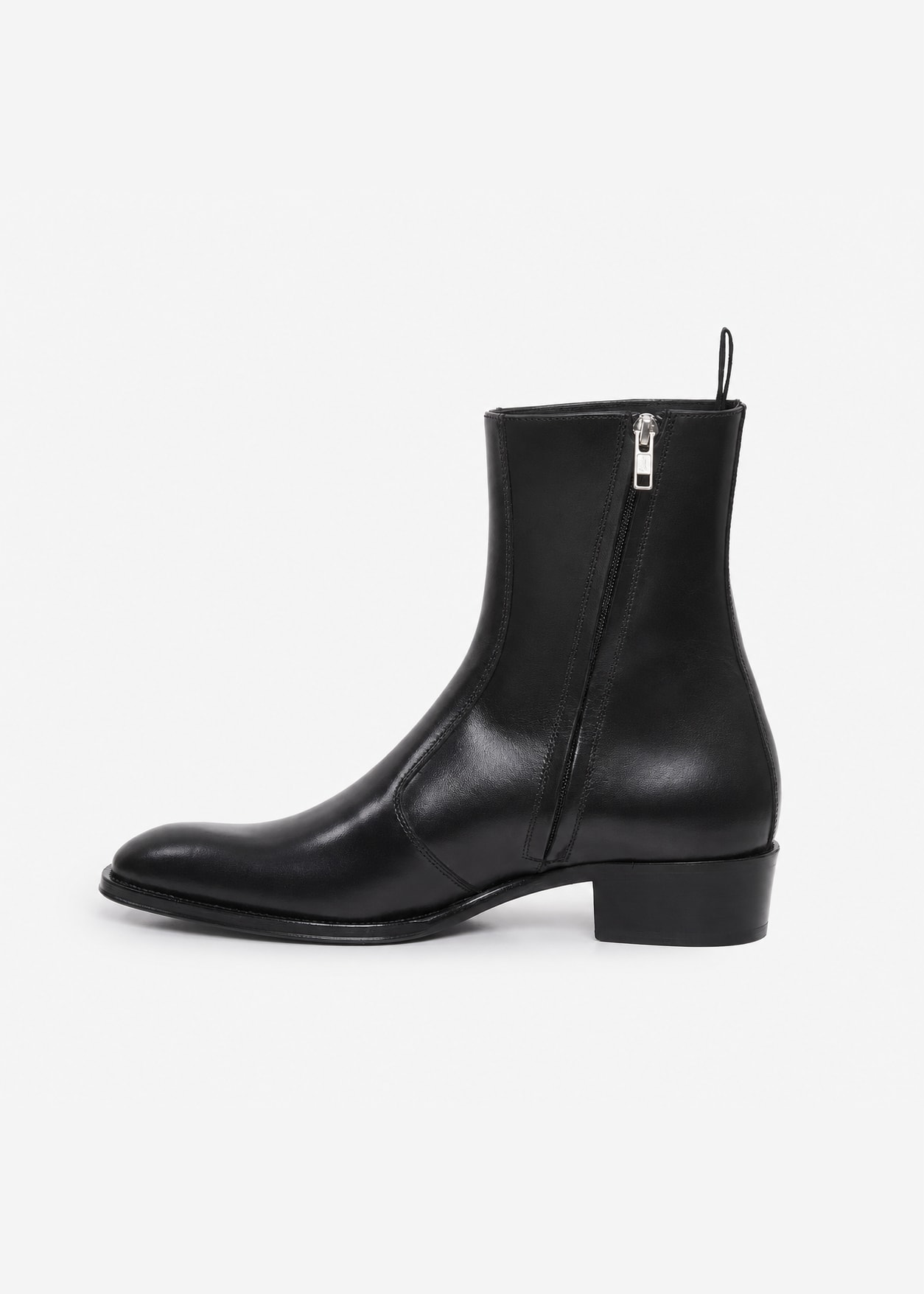 The Renegade Black Leather Zip Boot view 1