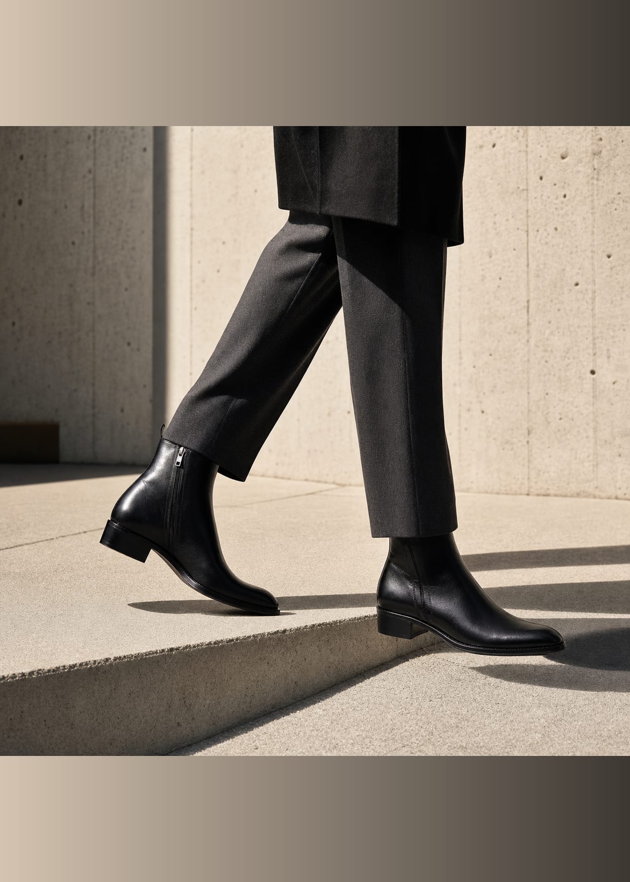 The Renegade Black Leather Zip Boot view 6