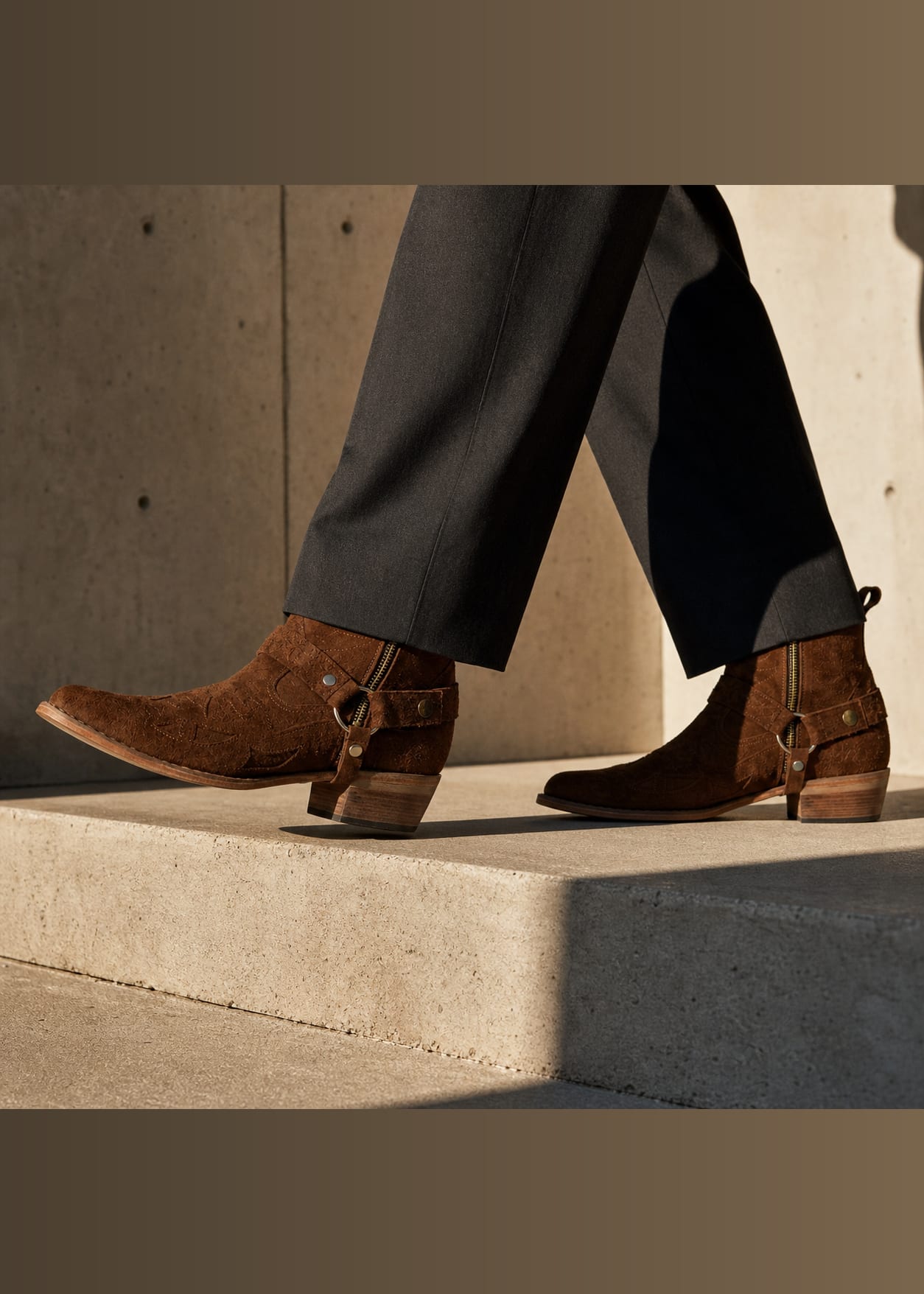 The El Paso Suede Harness Boot view 5