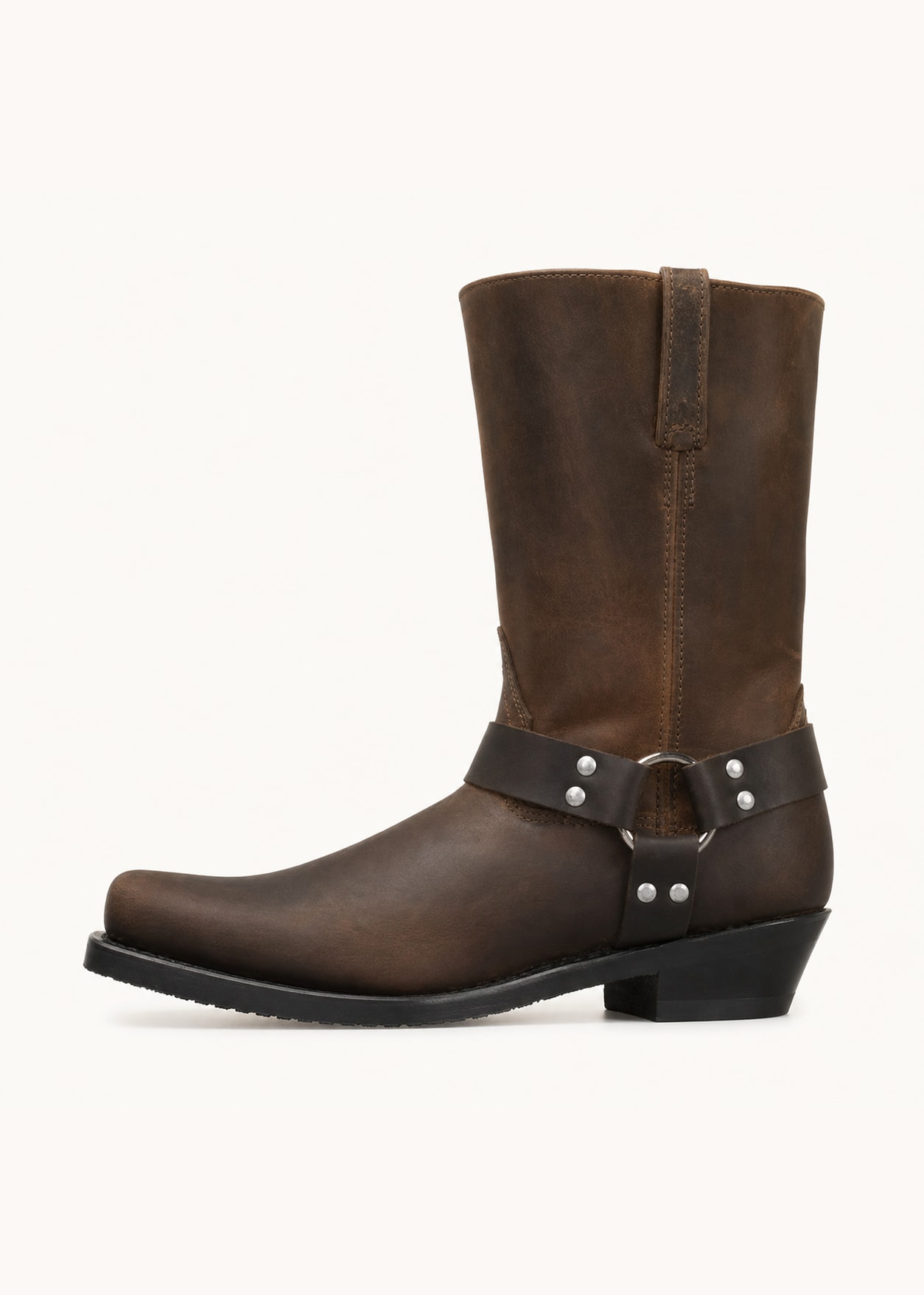 The Badlands Brown Leather Harness Boot view 1
