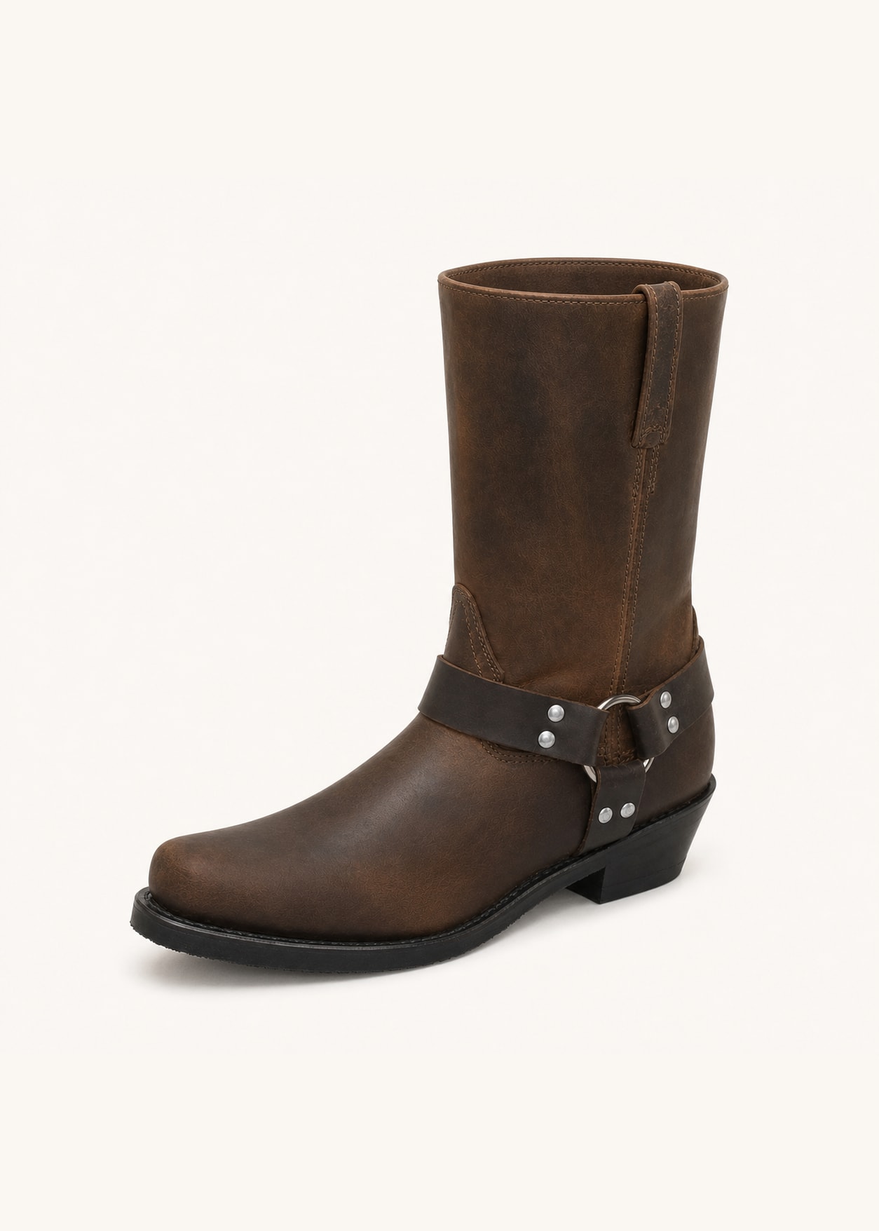 The Badlands Brown Leather Harness Boot view 2